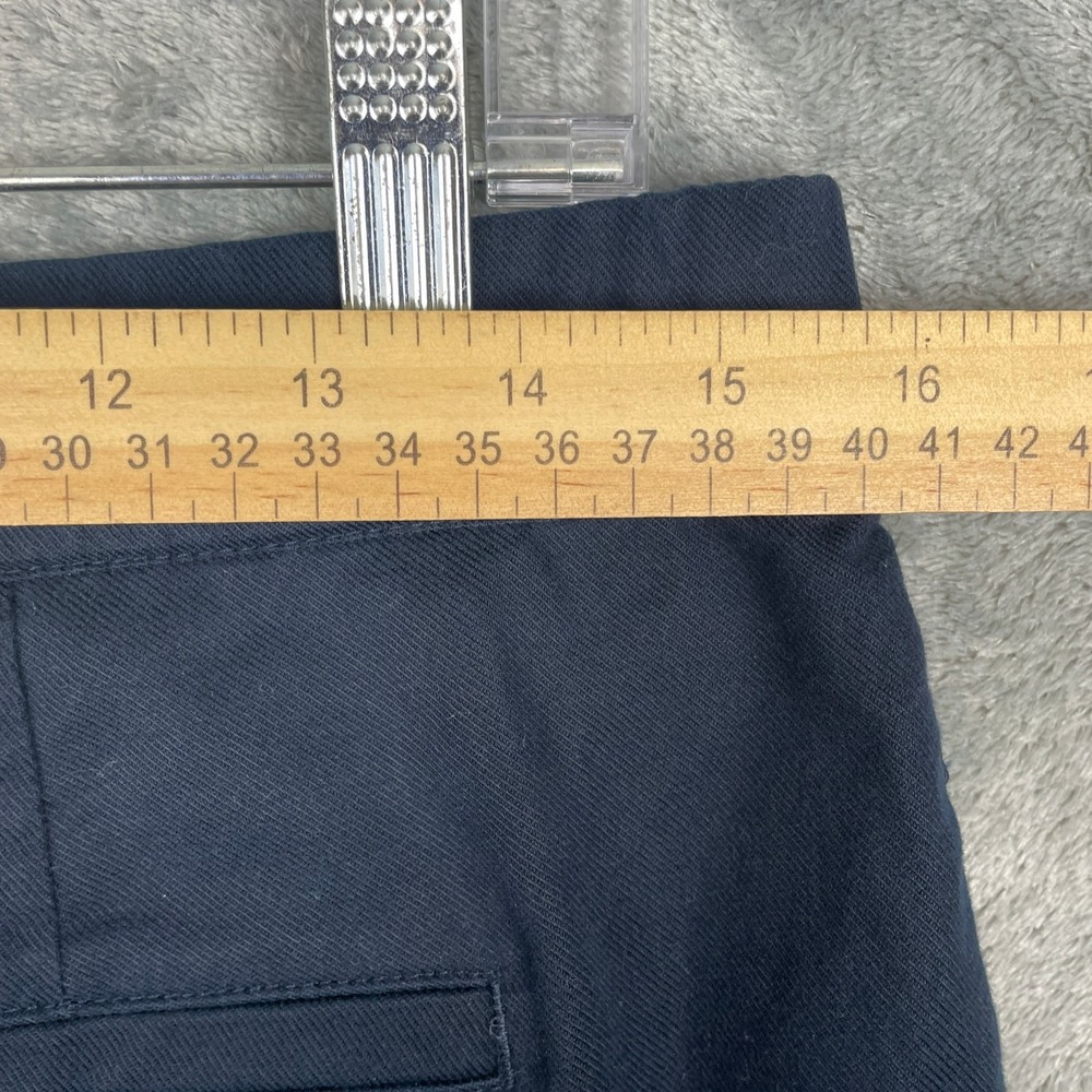 J.Jill Dress Pants Womens 10 Blue Wide Leg Cotton Blend Stretch Pleated Trousers - Picture 8 of 11